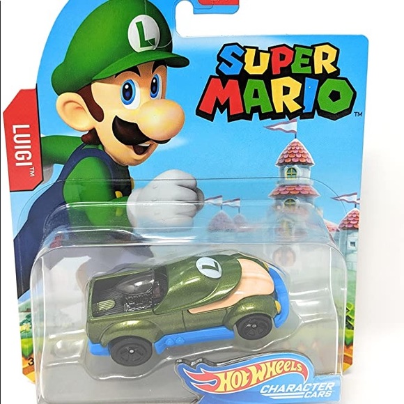 Hot Wheels SUPER MARIO Luigi Kids Car Racing Fun - Picture 1 of 3